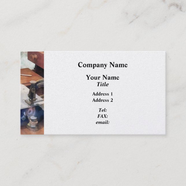 Vintage Machine Circa 1850 Business Card (Front)