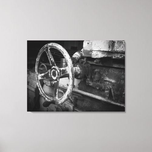 Vintage machine photo canvas print