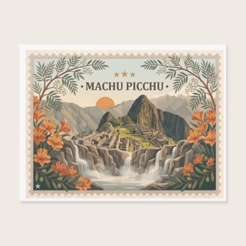 Vintage Machu Picchu Peru Postcard