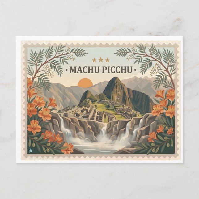 Vintage Machu Picchu Peru Postcard (Front)