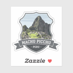 Vintage Machu Picchu Peru Travel Souvenir Sticker