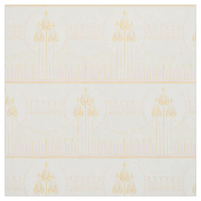 Vintage Mackintosh Inspired Rose Frieze Pattern Fabric | Zazzle