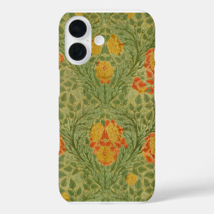 Vintage Mackmurdo Rose and Leaf Floral Art iPhone 16 Case