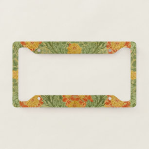 Vintage Mackmurdo Rose and Leaf Floral Art License Plate Frame