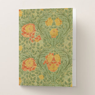 Vintage Mackmurdo Rose and Leaf Floral Art Pocket Folder