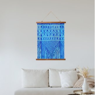 vintage Macramé look - blue