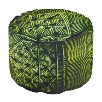 vintage Macramé look Pouf no3