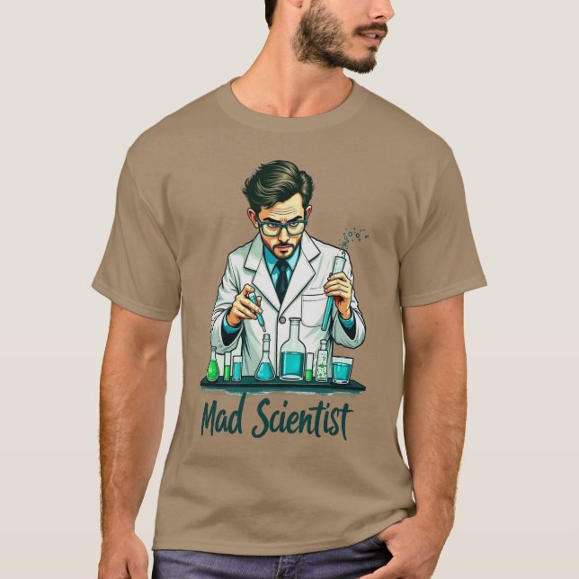 Vintage Mad Scientist Art. T-Shirt (Front)