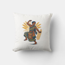 Vintage Madagascar Cultural Dancer Art - Premium S