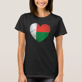 Vintage Madagascar Malagasy Flag Pride Support Mal T-Shirt
