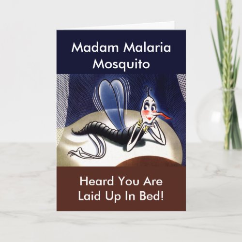 Vintage Madam Malaria Mosquito Card