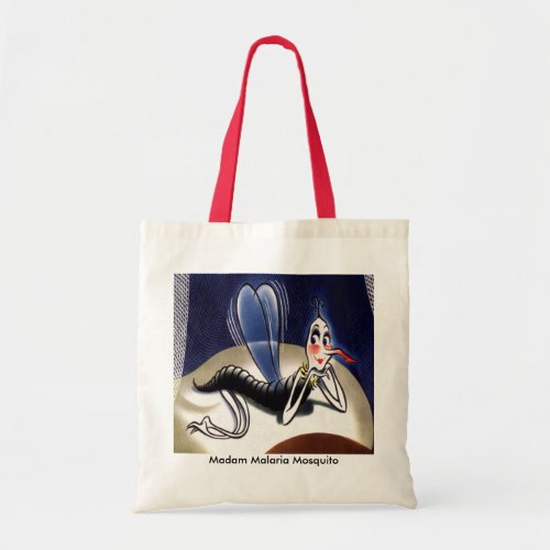 Vintage Madam Malaria Mosquito Tote Bag