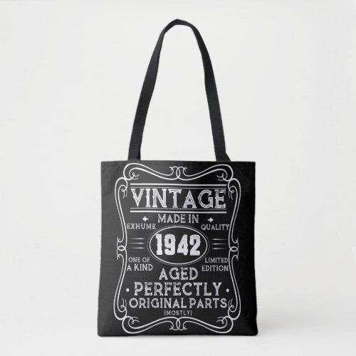 Vintage Made In 1942 Retro Classic Tote Bag