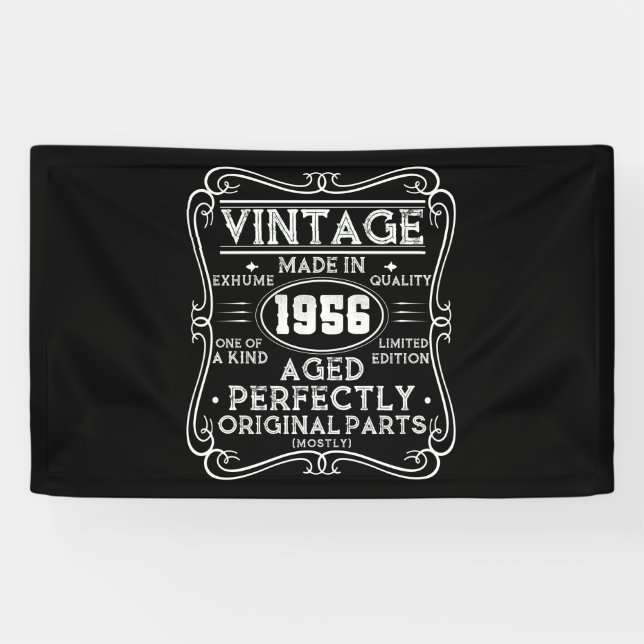 Vintage Made In 1956 Retro Classic Banner (Horizontal)