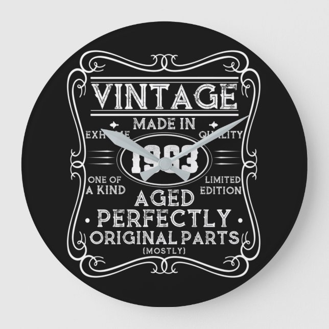 Vintage Made In 1963 Retro Classic Large Clock (Front)