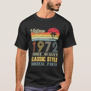Vintage Made In 1972 50Th Birthday 50 Years Old T-Shirt