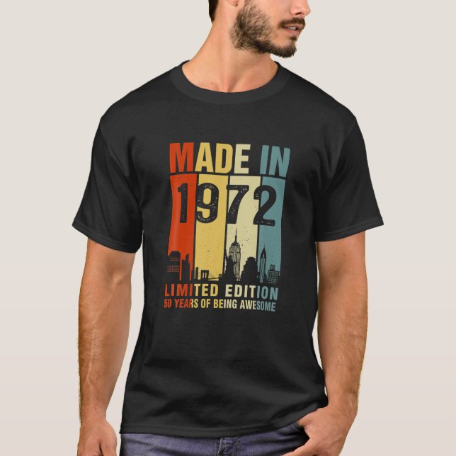 Vintage Made In 1972 Limited Edition 50 Years Bein T-Shirt (Front)