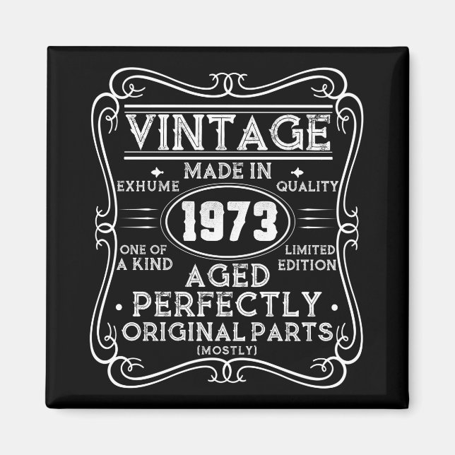 Vintage Made In 1973 Retro Classic Magnet (Front)