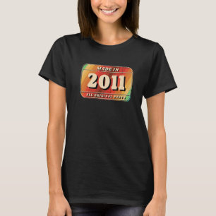 Vintage Made In 2011 Original Parts License Plate T-Shirt