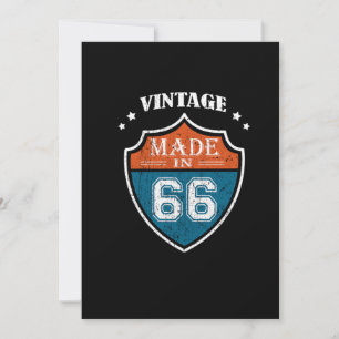 Vintage Made In 66 1966 Birthday Gift Invitation