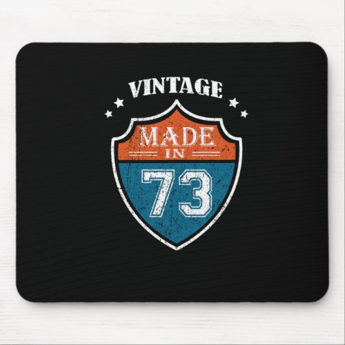 Vintage Made In 73 1973 Birthday Gift Mouse Pad