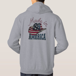 Vintage Made in America US Cowboy Hat Patriotic De Hoodie