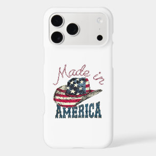 Vintage Made in America US Cowboy Hat Patriotic De iPhone 17 Pro Max Case
