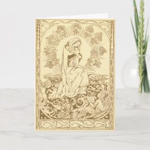 Vintage Madonna and Child Christmas Card