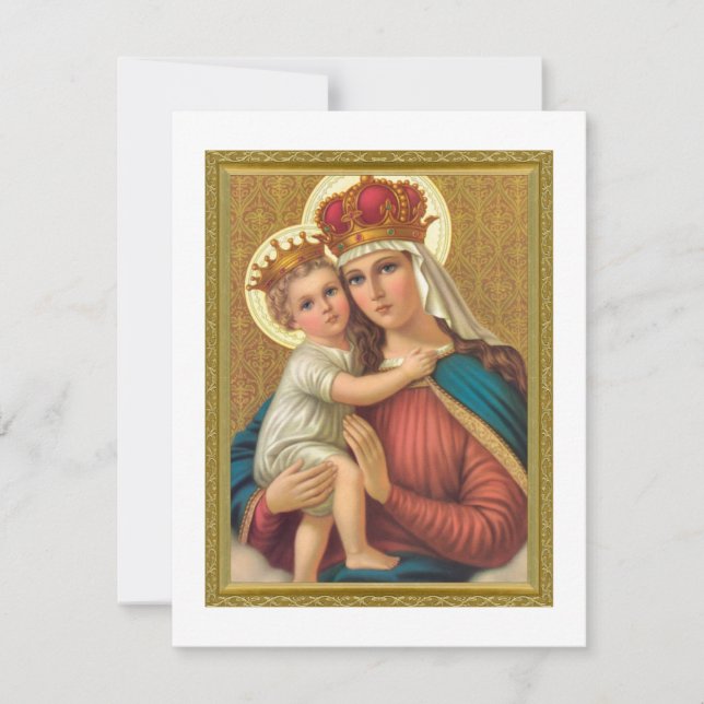 VINTAGE MADONNA AND CHILD CHRISTMAS CARD (Front)