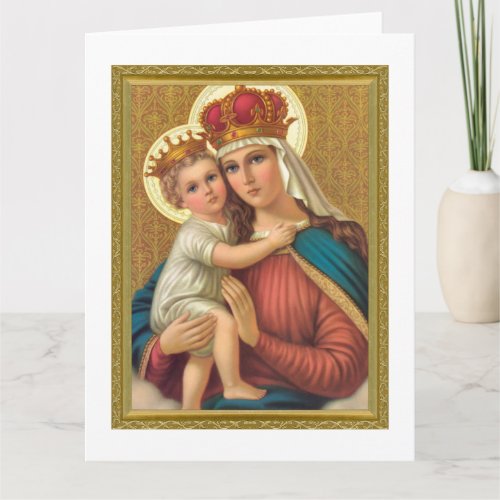 VINTAGE MADONNA AND CHILD CHRISTMAS CARD