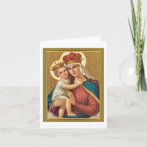 VINTAGE MADONNA AND CHILD CHRISTMAS CARD