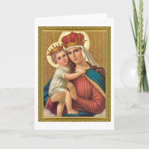 VINTAGE MADONNA AND CHILD CHRISTMAS CARD