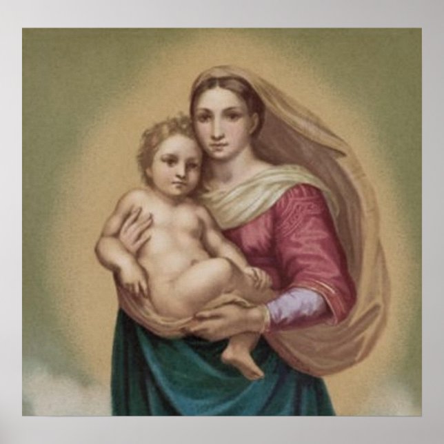 Vintage Madonna And Child Poster (Front)