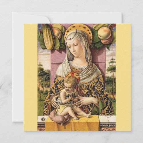 Vintage Madonna And Child Religious Christmas Card