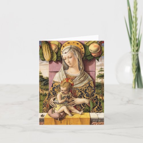 Vintage Madonna And Child Religious Christmas Card