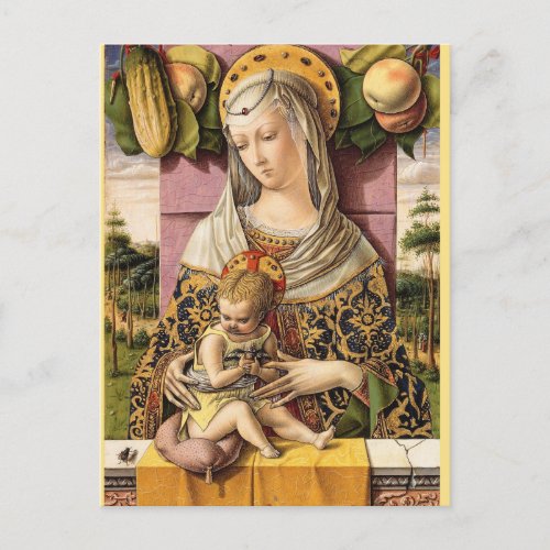 Vintage Madonna And Child Religious  Christmas Postcard