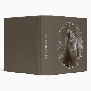 Vintage Madonna and Child with Silver Frame 3 Ring Binder