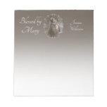 Vintage Madonna and Child with Silver Frame Notepad