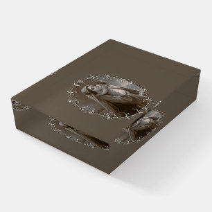 Vintage Madonna and Child with Silver Frame Paperweight