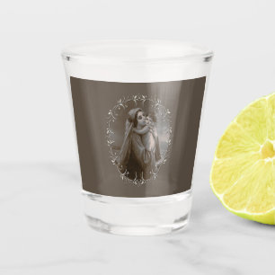 Vintage Madonna and Child with Silver Frame Shot Glass