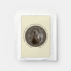 Vintage Madonna and Child with Silver Frame Tea Bag Drink Mix