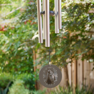 Vintage Madonna and Child with Silver Frame Wind Chime