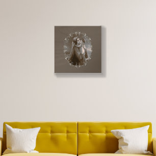 Vintage Madonna and Child with Silver Frame Wood Photo Tile