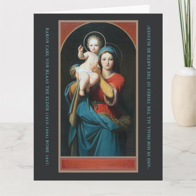 VINTAGE MADONNA AND CHRIST CHILD  CARD (Front)