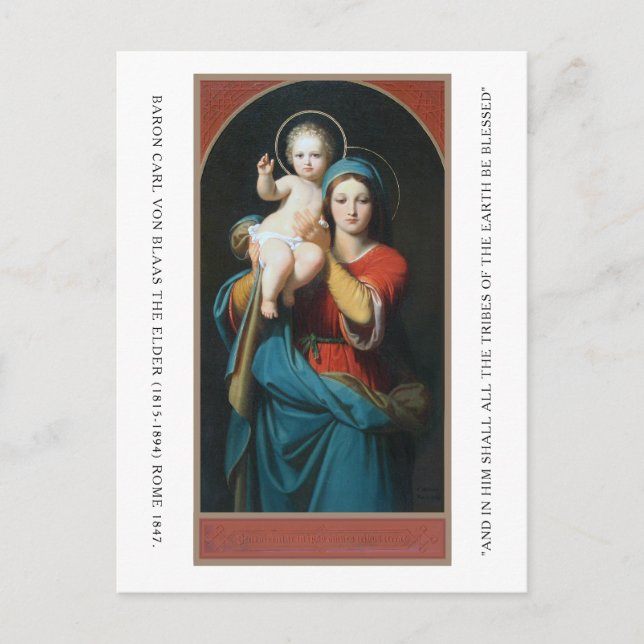 VINTAGE MADONNA AND CHRIST CHILD  POSTCARD (Front)