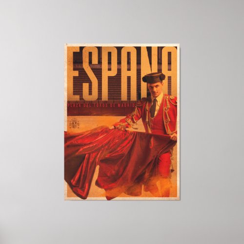 Vintage Madrid Matador Canvas Print