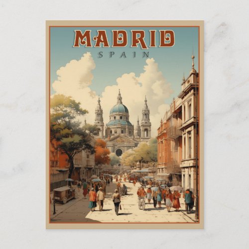 Vintage Madrid Spain Postcard