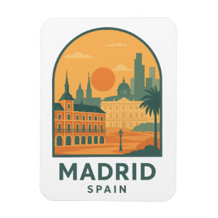 Vintage Madrid Spain Travel – Retro City Magnet