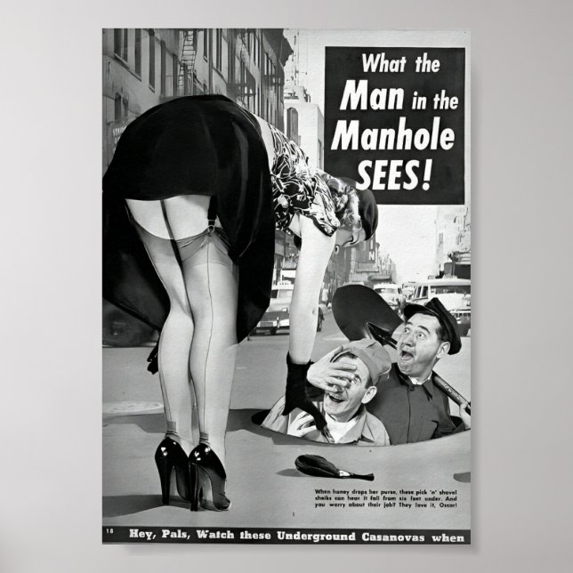 Vintage Magazine Comical Advertisement Poster (Front)