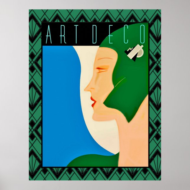 Vintage Magazine Cover Art Deco Poster (Front)